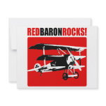 Red Baron Rocks! invitations