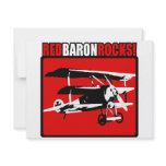 Red Baron Rocks! invitations