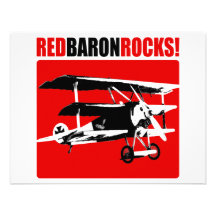 Red Baron Rocks! Personalized Announcements