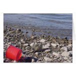 red beach bucket cards