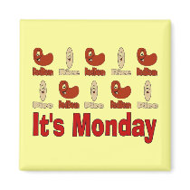 Red Beans on Monday Fridge Magnet