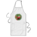 Red Bee Balm Flower Long Apron