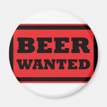 red beer wanted icon fridge magnet
