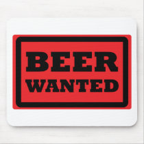 red beer wanted icon mousepad
