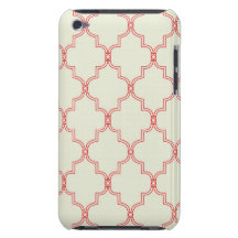 Red & Beige Morrocan Barely There iPod Covers