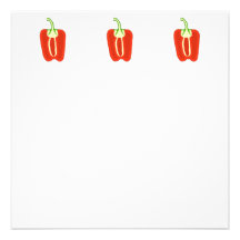 Red Bell Pepper Half. Capsicum. Personalised Announcements
