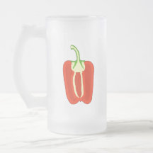Red Bell Pepper Half. Capsicum. Mugs