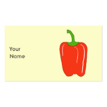 Red Bell Pepper. Whole. Business Card