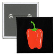 Red Bell Pepper. Whole. Buttons