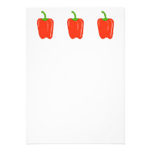 Red Bell Pepper. Whole. Custom Invitations