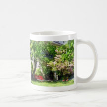 Red Bench by Pink Tree Mugs