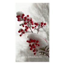 Red Berries Business Card Templates