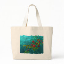 Red Berries in Green Background Bag