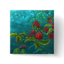 Red Berries in Green Background