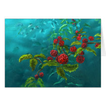 Red Berries in Green Background