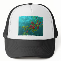 Red Berries in Green Background