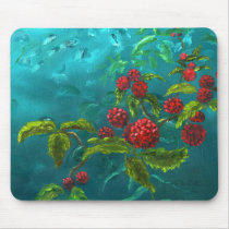 Red Berries in Green Background