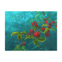 Red Berries in Green Background