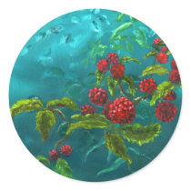 Red Berries in Green Background