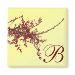 Red Berries on Dormant Tree Branch magnets