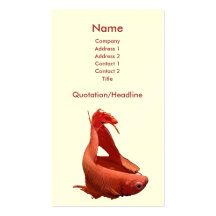 Red Betta Siamese Fighting Fish Business Card Template