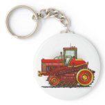 Red Big Dozer Tractor Key Chains