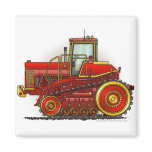 Red Big Dozer Tractor Magnets