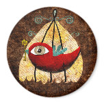 Red bird Magnet by Rupydetequila Red bird Magnet