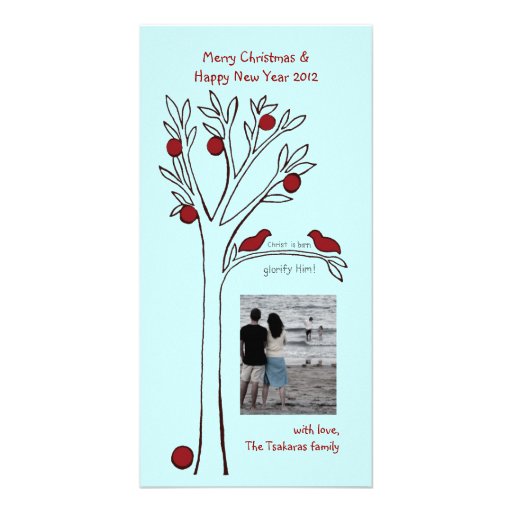 Red Bird Photo Card Template