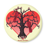 Red birds in love graphic art cool magnet design