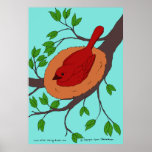Red Bird's Nest Poster