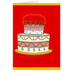 Red Birthday Cake Greeting Card