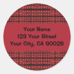 red black address lables stickers