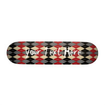 Red Black and Grey Argyle Personalised