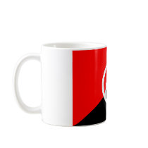 Red Black and White Anarchist Flag Anarchy Coffee Mugs