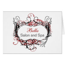 red black and white Chic Business Thank You Cards