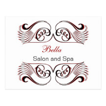 red black and white Chic Business Thank You Cards Postcards