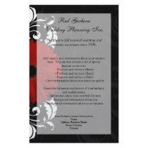 Red, Black and White Scroll Gerbera Daisy