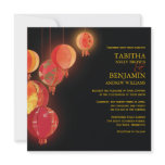 Red & Black Asian Theme Modern Formal Wedding Invitations