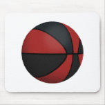 Red & Black Basketball: Mousepad
