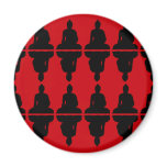 Red & Black Buddha magnets
