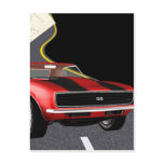 Red/Black Camaro Car - Car/Father's Day postcards