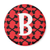 Red & Black Crossbones Magnets