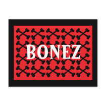 Red & Black Crossbones Postcards