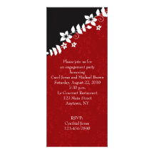 Red Black Engagement Invitation party