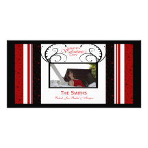 Red Black Heart photocard Customised Photo Card