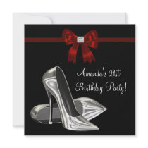 Red Black High Heels Womans 21st Birthday