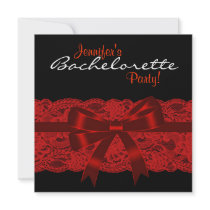 Red Black Lace Bachelorette Party