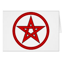 Red & Black Pentagram Cards