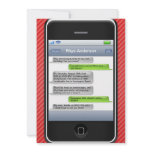 Red/Black Smart Phone iParty Birthday Party invitations